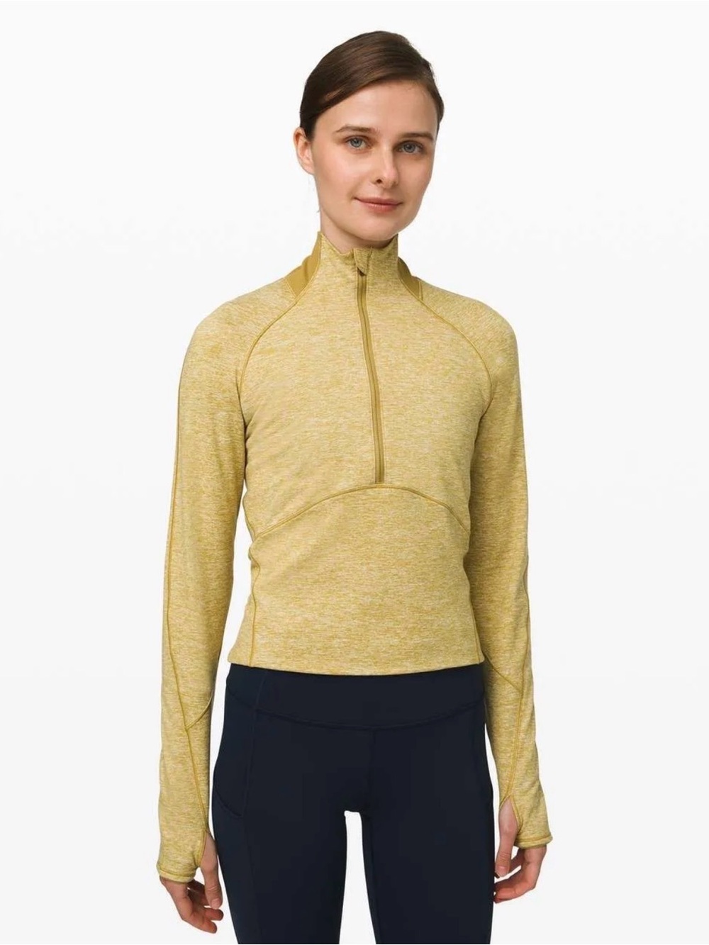 NWOT condition Lululemon Always Alert 1/2 Zip Heathered Grape Leaf